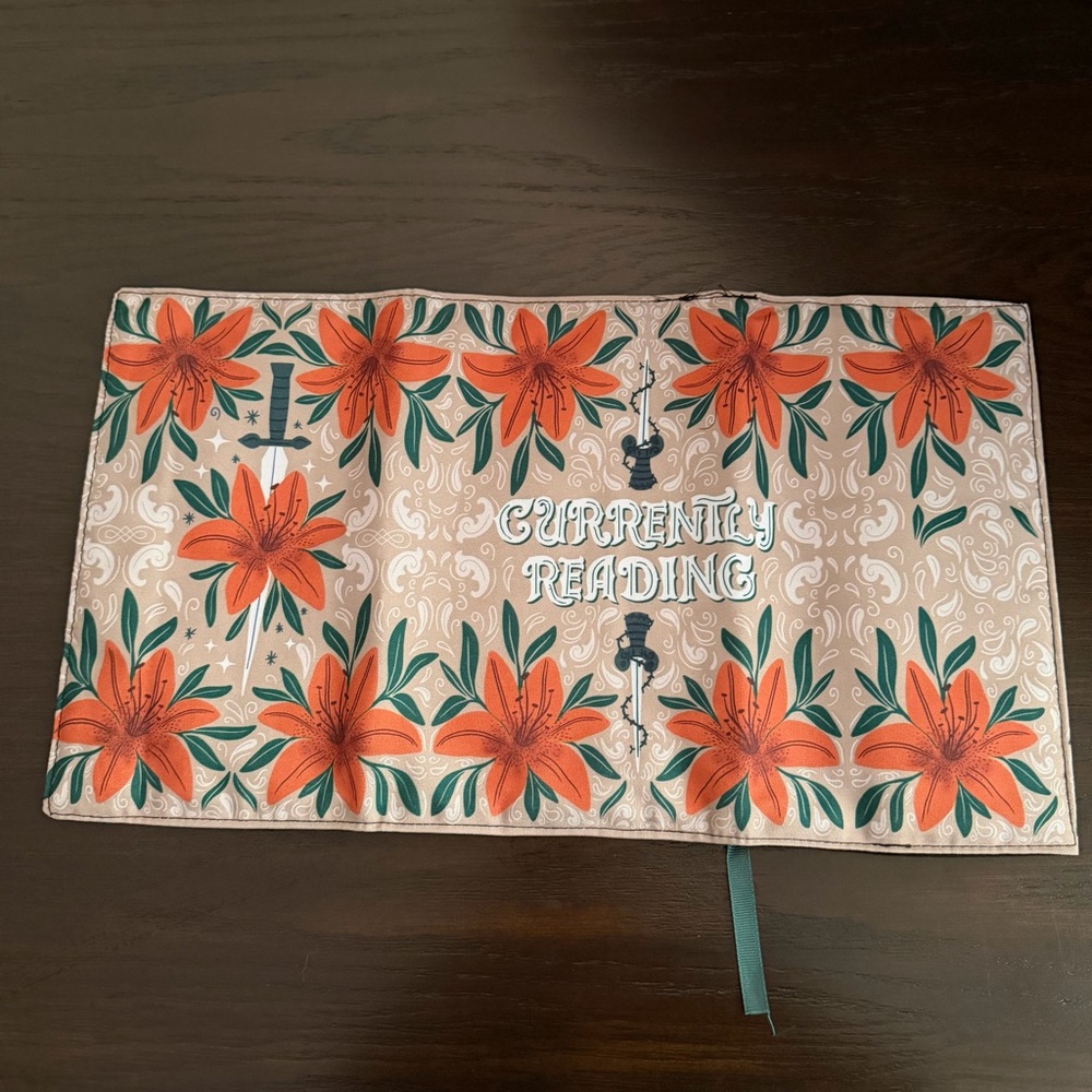 "Currently Reading" fabric dust jacket